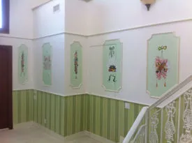 Riquadri decorati su spatolato