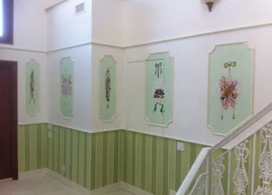 Riquadri decorati su spatolato